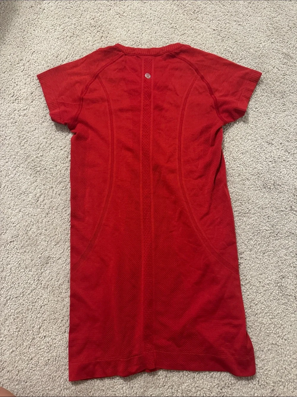 lululemon athletica Red Seamless Short Sleeve Crew